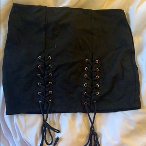 Lace up skirt